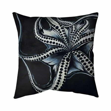 BEGIN HOME DECOR 26 x 26 in. Octopus Tentacle-Double Sided Print Indoor Pillow 5541-2626-AN336-1